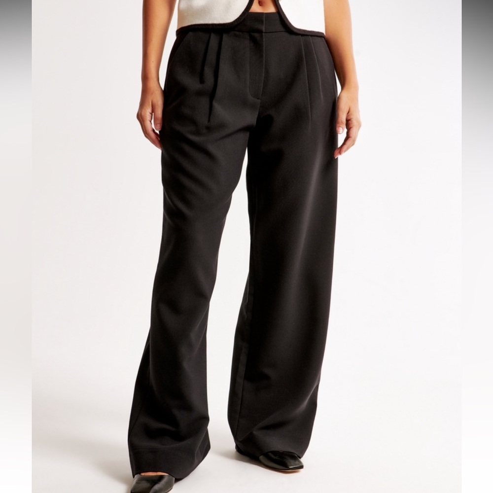 Abercrombie & Fitch Black Wide-Leg Pants - Picture 2 of 12